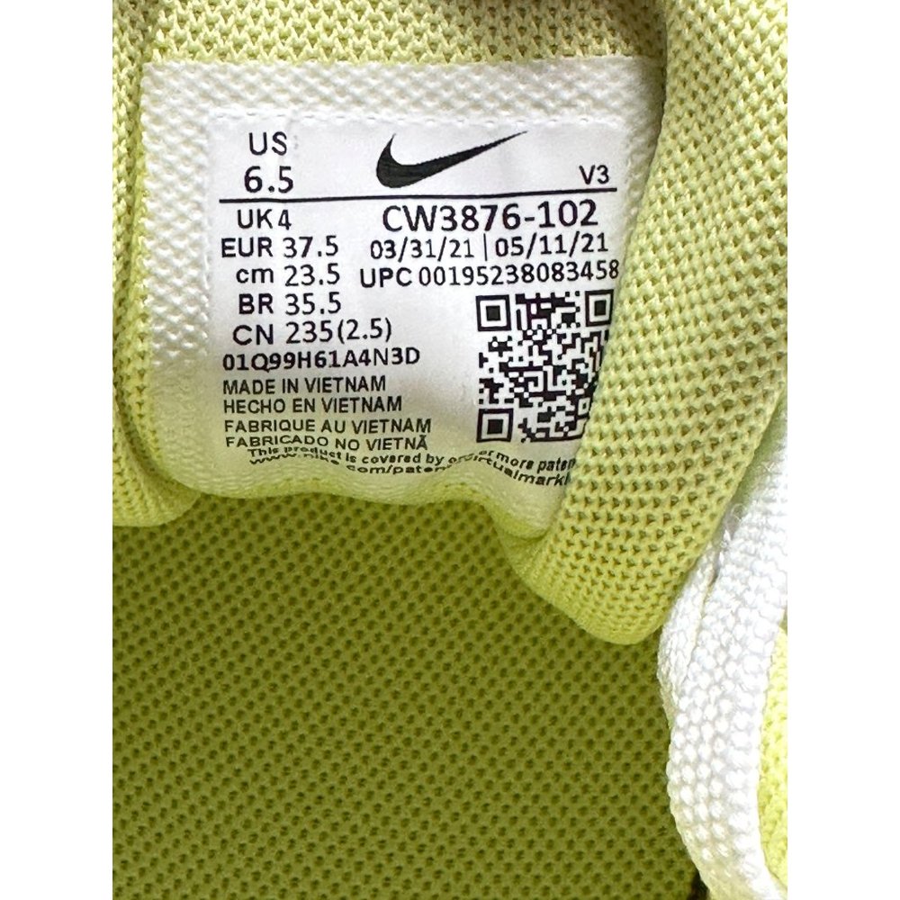 Women's Nike Zoom Air Fire White Light Lemon Twist CW3876-102 Sz 6.5 - Picture 10 of 11